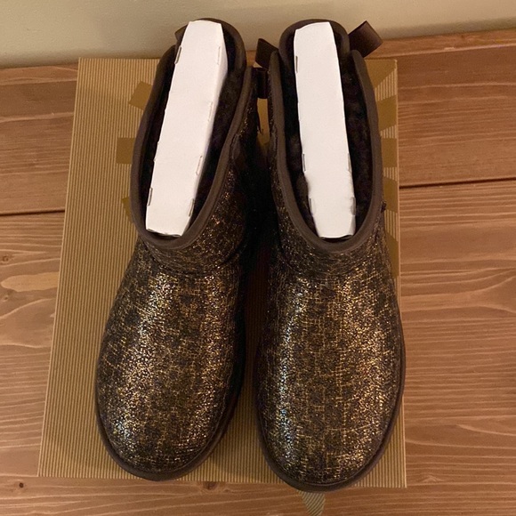 Ugg mini Bailey bow glitter bronze size 6 - Picture 5 of 5